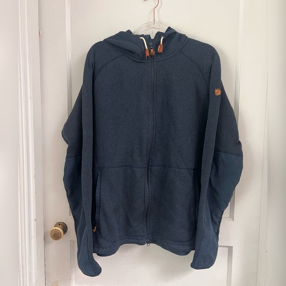 Fjallraven ÖVIK FLEECE NAVY HOODIE Size XXL $170 - Picture 2 of 8